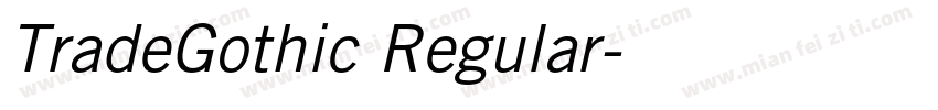 TradeGothic Regular字体转换